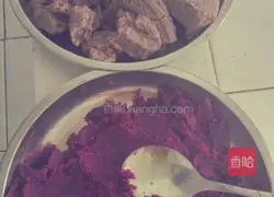 Snowskin Mooncakes (Red Bean Paste and Purple Sweet Potato) Recipe 3