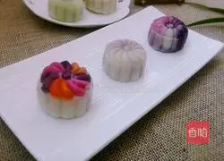 Colorful Snow Skin Mooncake Recipe Illustration 14