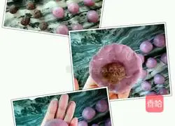 Illustration of how to make purple sweet potato flavored snowskin mooncakes 5