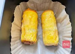Illustration of how to make air-fried egg toast rolls 7