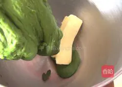 Illustration of making matcha toast bread 5