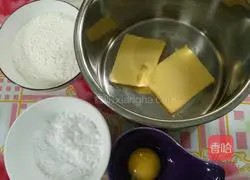 Illustration of making butter cookies 1