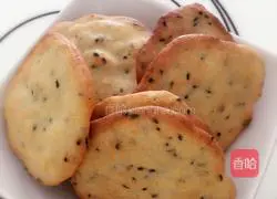 Illustration of how to make bean dregs and sesame biscuits 4