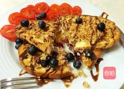 Illustration of how to make oatmeal honey toast 8