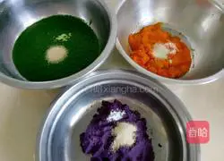 Illustration of how to make colorful hair cakes 2