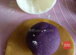 Purple sweet potato filling mooncakes Practice illustration 6