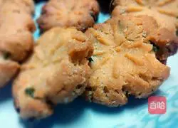 Illustration of how to make chive pancake biscuits 12