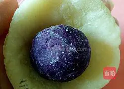 Purple Sweet Potato Snow Skin Mooncake Recipe Illustration 8