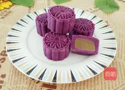 Purple Sweet Potato and Lotus Seed Mooncake Recipe Illustration 10