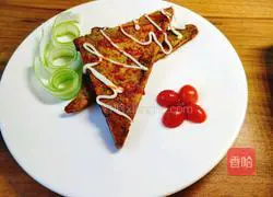 Illustration of how to make salad toast 3