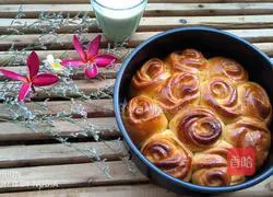 Illustration of how to make dragon fruit rose buns 17
