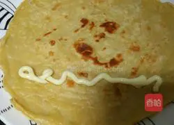 Illustration of how to make meat floss egg pancake 6