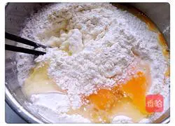 Illustration of how to make ham and sesame bread 1