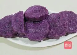 Illustration of how to make purple sweet potato and bean paste mooncakes 9