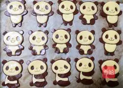 Illustration of how to make panda biscuits 9