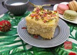 Illustration of how to make salad colored meat floss bread 17