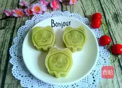 Illustration of how to make cartoon kiwi snow-skin mooncakes 14