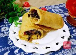 Pork floss egg pancakes Illustration of how to do it 10