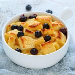 Baked Blueberry Toast Pudding