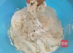 Illustration of how to make meat-flavored pancakes 1