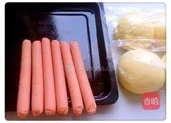 Illustration of how to make ham and sesame bread 8