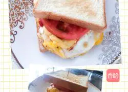 Toast Cheese Egg Burger Recipe Illustration 9