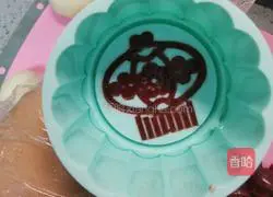 Illustration of how to make ice skin red bean paste 15