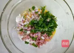 Illustration of how to make scallion pancake 3