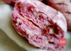 Illustration of how to make cranberry mochi stuffed purple potato soft potato 15