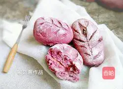 Illustration of how to make purple sweet potato with cranberry mochi stuffing 16