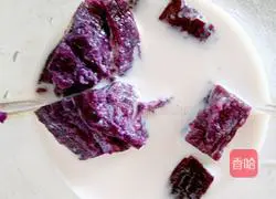 Illustration of how to make purple sweet potato with cranberry mochi stuffing 1