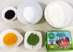 Illustration of how to make kiwi shaped biscuits 1