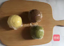 Illustration of how to make three-color margarita cookies 14