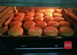 Illustration of how to make egg yolk and lotus paste mooncakes 16