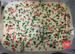 Illustration of how to make chives and meat floss bread 5