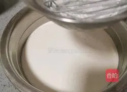 Illustration of how to make ice skin red bean paste 4