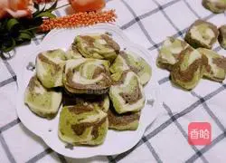 Illustration of how to make three-color cookies 14