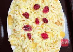 Yellow Peach Cheese Toast Pudding Recipe Illustration 12