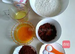 Illustration of how to make chocolate muffins 1