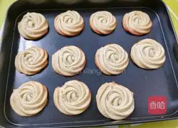 Illustration of how to make matcha cream cookies 8