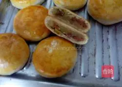 Illustration of how to make mooncakes that look like Shaobing 4