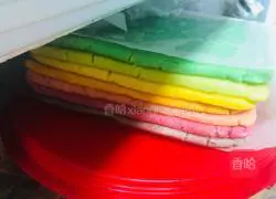 Illustration of how to make rainbow cookies 10