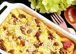 Illustration of how to make egg custard toast pudding 11