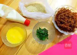 Illustration of how to make meat floss rolls 10