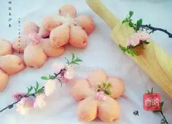 Illustration of making Sakura bean paste buns 15