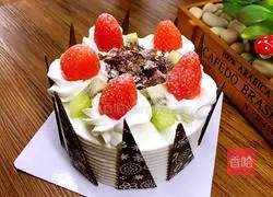 Illustration of how to make chocolate fruit cake 11