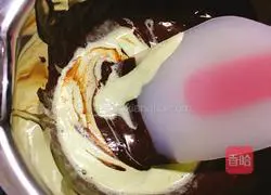 Illustration of how to make matcha chocolate mousse 10