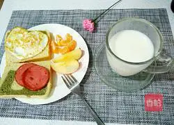 Illustration of how to make two-color toast 10