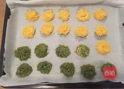 Illustration of how to make original cookies and matcha cookies 10