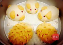 Illustration of how to make animal bean paste buns 7